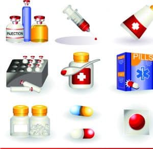 set of medicine elements icons vector 520579